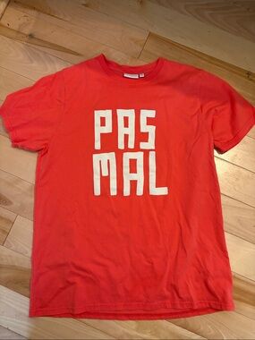 Clare V. PAS MAL Red Graphic Short Sleeve Tee